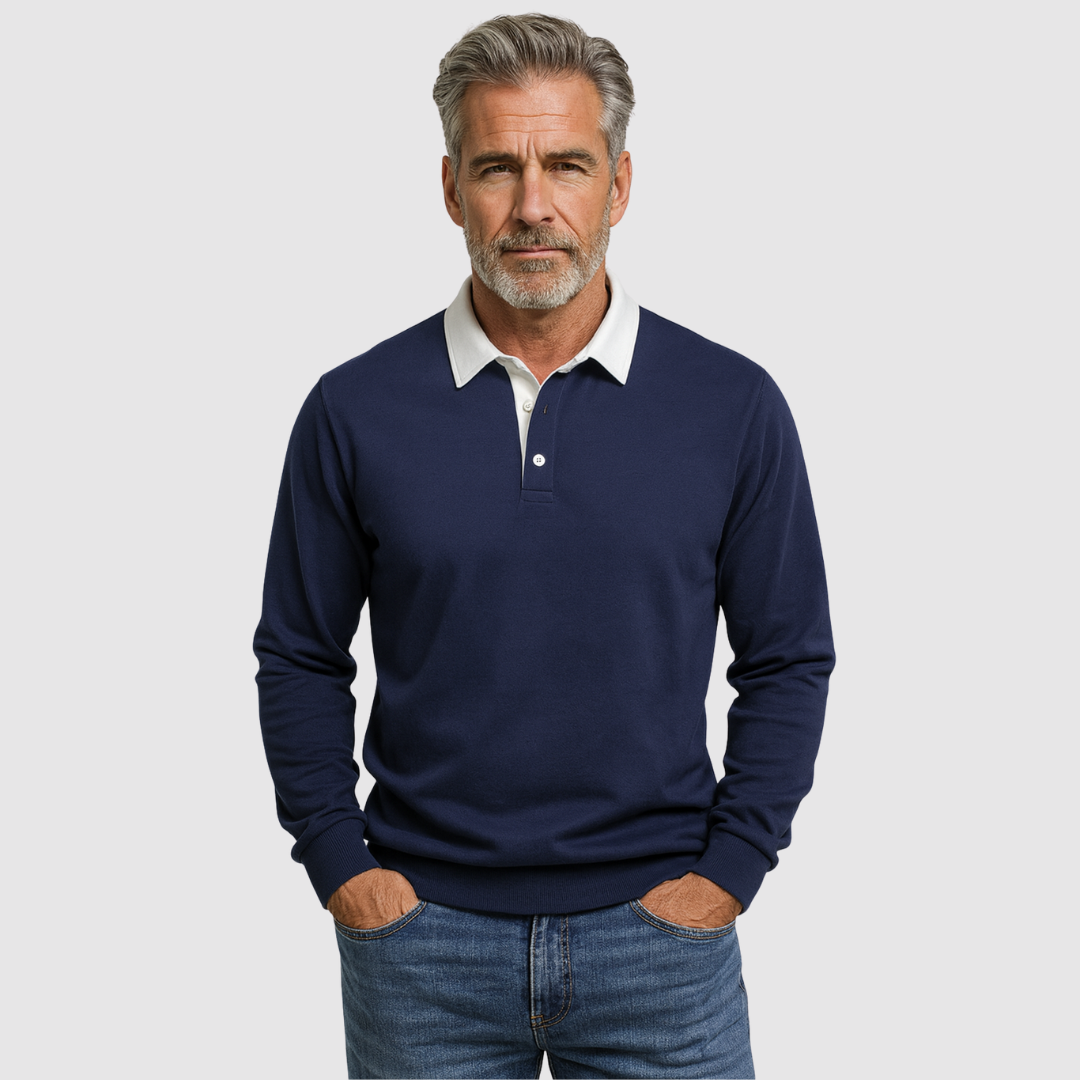 CRAFT | Cotton Long Sleeve Polo