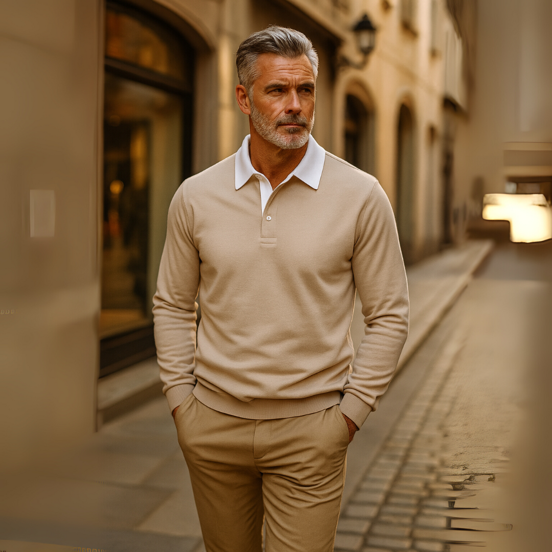 CRAFT | Cotton Long Sleeve Polo