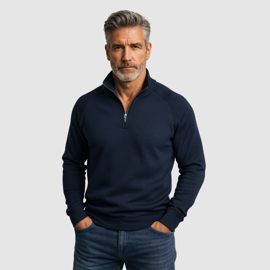 EMILIO | Lightweight Quarter Zip Sweater