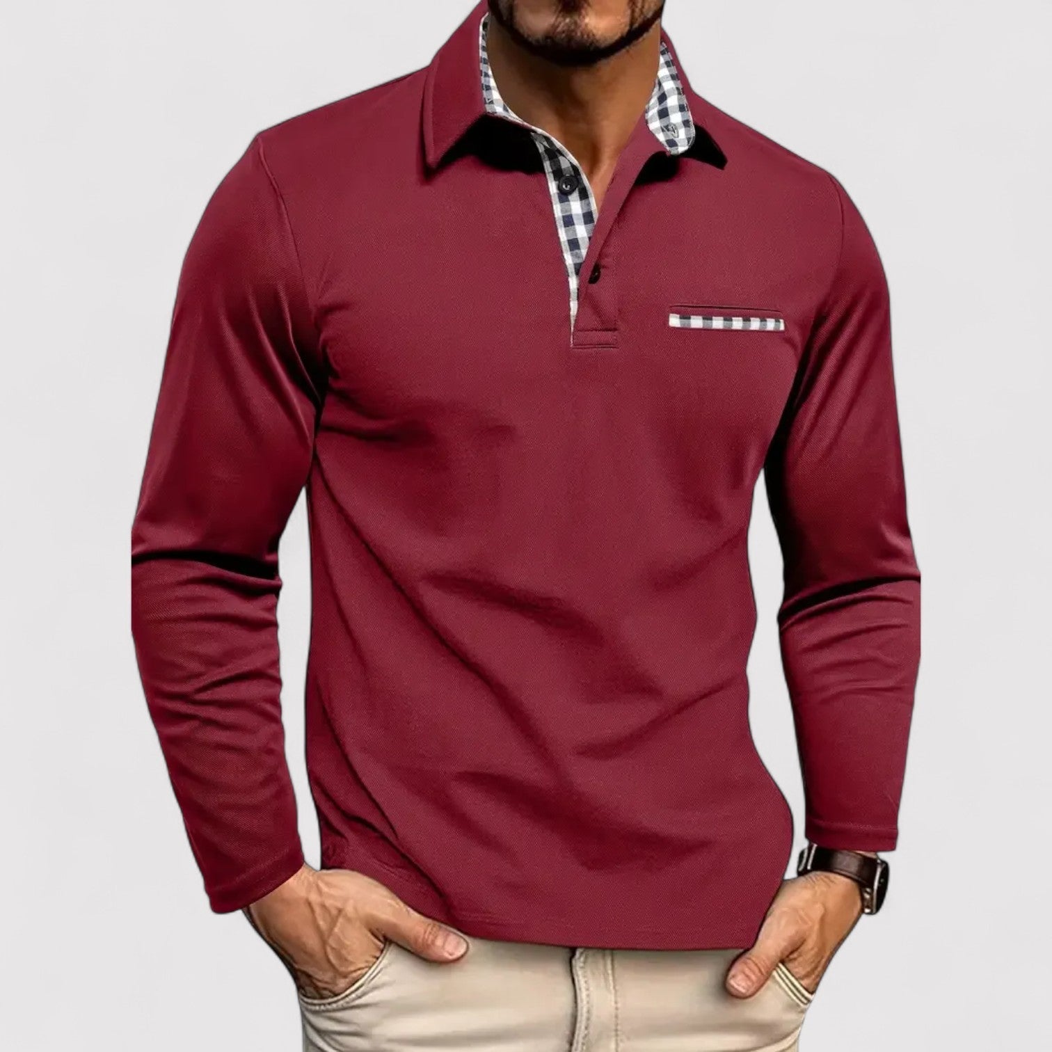 MENDOZA | Comfortable long-sleeved polo shirt
