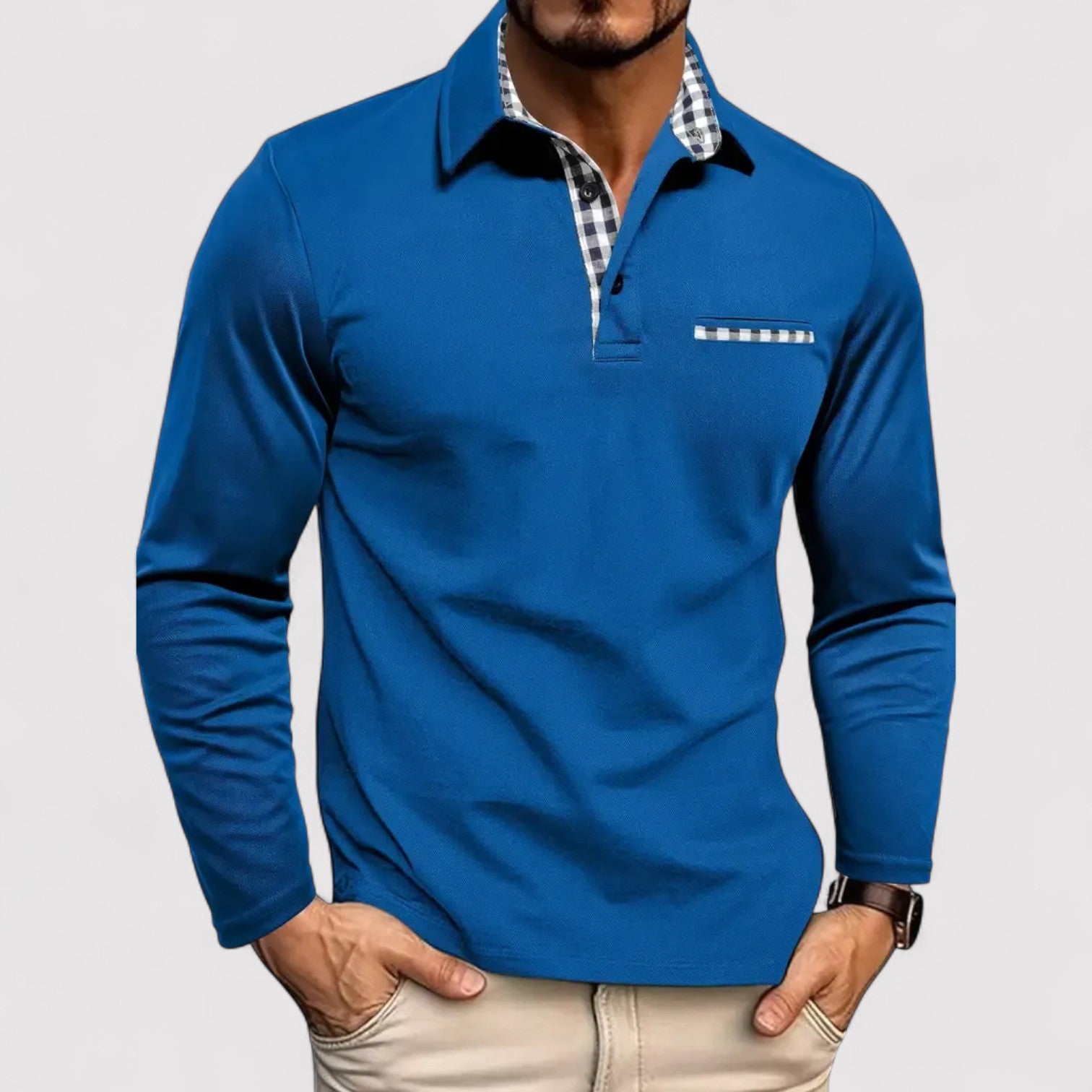 MENDOZA | Comfortable long-sleeved polo shirt